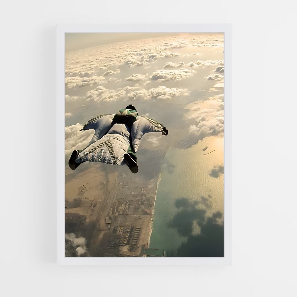 Poster Wingsuit de flying – affiche Vol en wingsuit (vue 3)